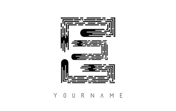 Konzept Mit Schwarzem Letter Logo Kreatives Minimales Monochromes Monogramm Mit — Stockvektor