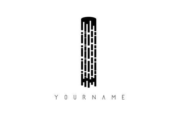Black Letter Logo Concept Creative Minimal Monochrome Monogram Lines Finger — Stock Vector
