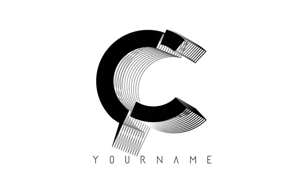 Wireframe Letter Logo Design Δύο Χρώματα Δημιουργική Διανυσματική Απεικόνιση Ενσύρματο — Διανυσματικό Αρχείο