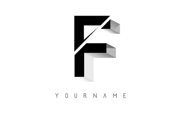 Black Wireframe Letter Logo Design Creatieve Vectorillustratie Met Bekabeld Raamwerk — Stockvector