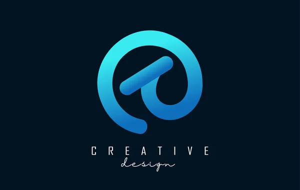 Colorful Gradient Letters Logo Creative Shapes Geometric Design — Stockvektor