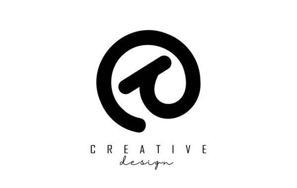 Buchstaben Logo Mit Kreativen Formen Und Geometrischem Design — Stockvektor