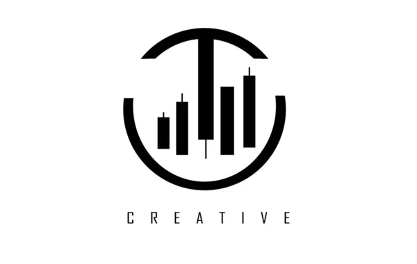 Yatırım Şirketleri Için Yaratıcı Şekilli Geometrik Tasarım Daire Çerçeveli Logoya — Stok Vektör