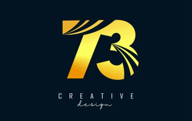 Önde gelen çizgiler ve yol konsepti tasarımlı 773 numaralı Golden Creative logosu. Geometrik dizaynlı sayı. Sayılı ve yaratıcı kesikli Vektör Resimleri.
