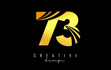 Önde gelen çizgiler ve yol konsepti tasarımlı 773 numaralı Golden Creative logosu. Geometrik dizaynlı bir mektup. Sayılı ve yaratıcı kesikli Vektör Resimleri.