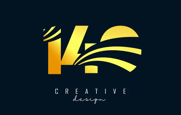 Logotipo Golden Creative Número 140 Con Líneas Líderes Diseño Concepto — Archivo Imágenes Vectoriales