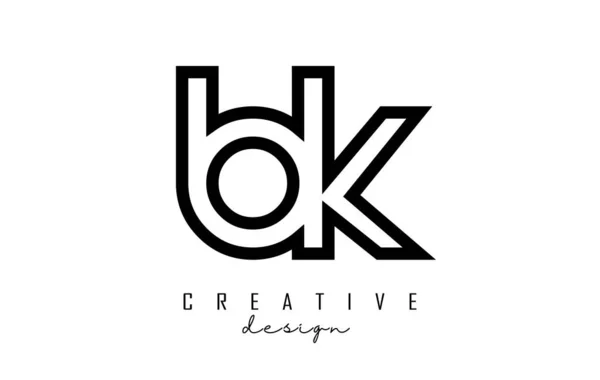 Outline Letters Logo Mit Minimalistischem Design Buchstaben Mit Elegantem Einfachem — Stockvektor