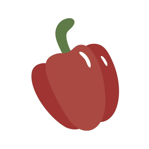 Pimiento rojo aislado sobre blanco. Vector Vectores De Stock Sin Royalties Gratis