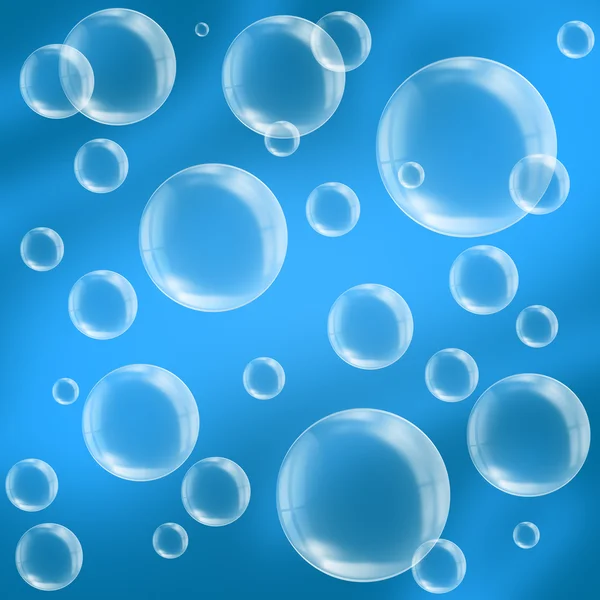 Bubbles on blue background — Stock Photo, Image