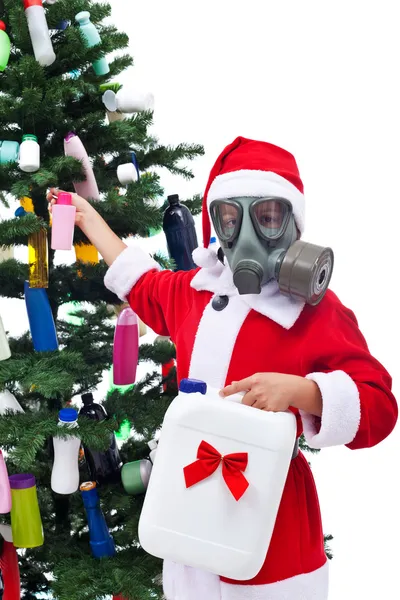 Plástico - es fantástico para Navidad - concepto ambiental — Foto de Stock