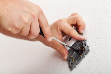 Elektrikçi elektrik montaj eller fikstür duvar