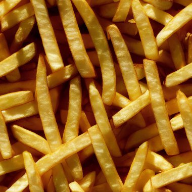 Patates kızartması arka planı, yakın plan. Kusursuz fayanssız patates kızartması deseni..