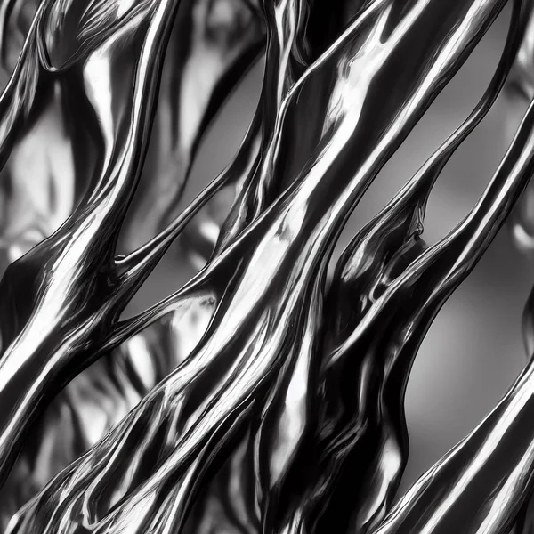 Seamless Texture Dark Melted Metal Splash Wave Background Metallic Fluid — Stock Photo, Image
