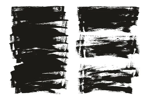 フラットスポンジ薄いアーティストブラシ長い背景ミックス高詳細抽象ベクトル背景ミックスセット — ストックベクタ