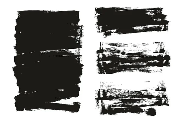 フラットスポンジ薄いアーティストブラシ長い背景ミックス高詳細抽象ベクトル背景ミックスセット — ストックベクタ
