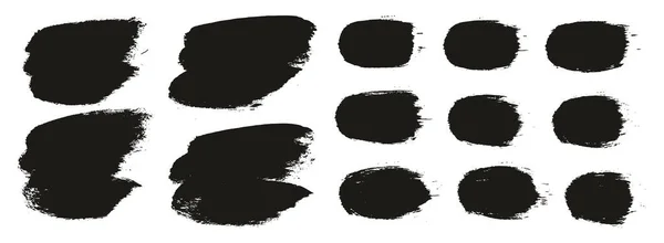 ラウンドブラシ厚さ短い背景 直線ミックスアーティストブラシ高詳細抽象ベクトル背景ミックスセット — ストックベクタ