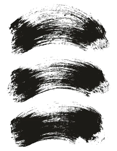丸筆太曲線背景アーティストブラシ高詳細抽象ベクトル背景セット — ストックベクタ