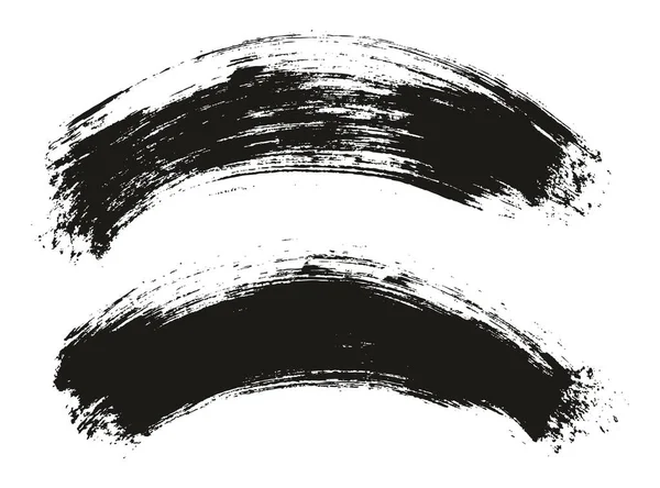 丸筆太曲線背景アーティストブラシ高詳細抽象ベクトル背景セット — ストックベクタ