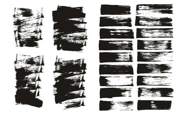 Flat Sponge Thin Artist Brush Short Background Straight Lines Mix — Stock Vector