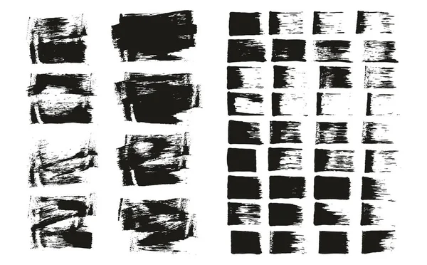 Flat Sponge Thin Artist Brush Short Background Straight Lines Mix — Stock vektor