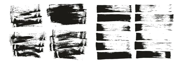 Flat Sponge Thin Artist Brush Short Background Straight Lines Mix — 스톡 벡터