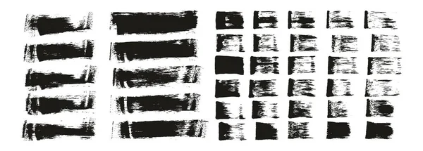平面海绵细长艺术家笔刷短背景 直线混合高细节矢量背景混叠集 — 图库矢量图片