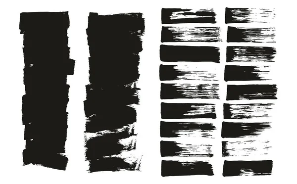 Flat Sponge Thin Artist Pinsel Kurzer Hintergrund Gerade Linien Mix — Stockvektor