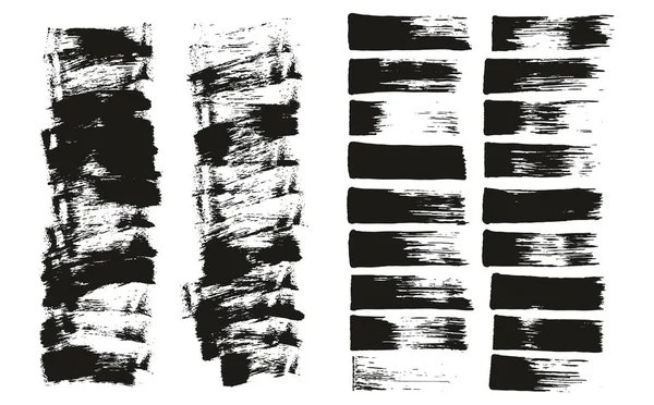 Flat Sponge Thin Artist Brush Short Background Straight Lines Mix — Stock Vector