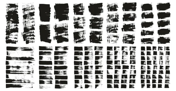 Flat Sponge Thin Artist Pinsel Kurzer Hintergrund Gerade Linien Mix — Stockvektor