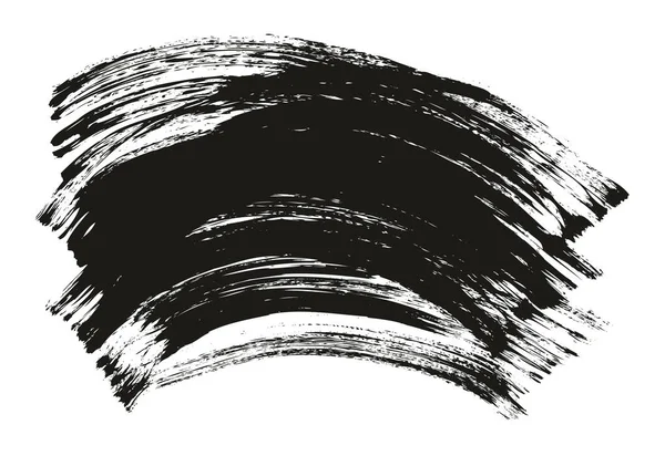 Flacher Fächerpinsel Dicker Gebogener Hintergrund Hohe Details Abstrakter Vektorhintergrund Set — Stockvektor