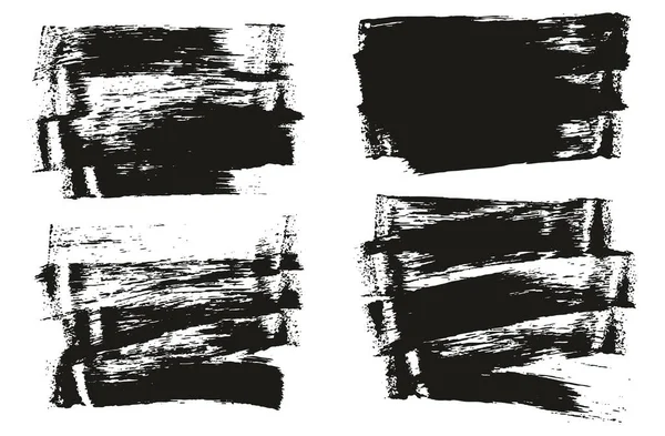 フラットスポンジシンアーティストブラシショート背景高詳細抽象ベクトル背景セット — ストックベクタ