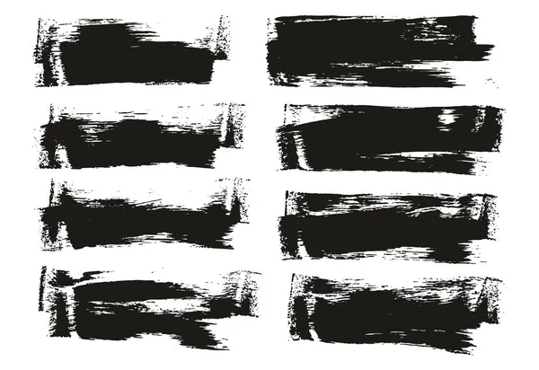 フラットスポンジシンアーティストブラシショート背景高詳細抽象ベクトル背景セット — ストックベクタ