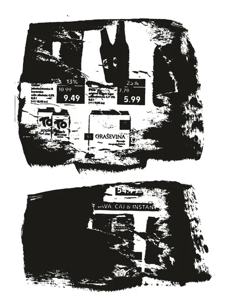 Ripped Torn Paper Background Grunge Punk Style High Detail Abstraktes — Stockvektor