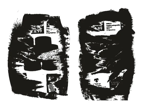 Ripped Torn Paper Background Grunge Punk Style High Detail Abstraktes — Stockvektor