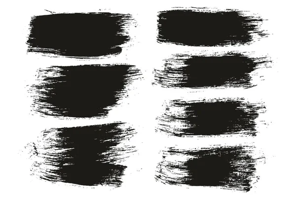 ラウンドブラシ正規ロング背景ミックスアーティストブラシ高詳細抽象ベクトル背景ミックスセット — ストックベクタ