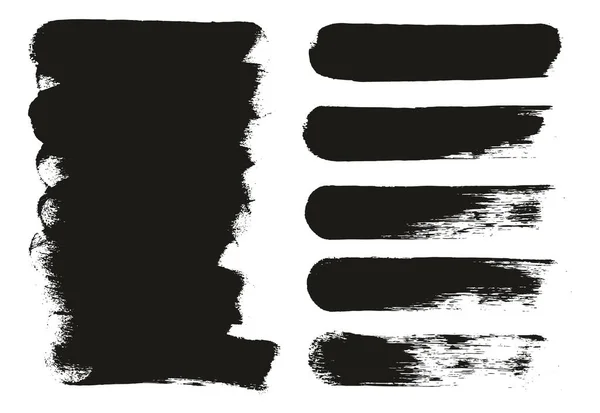 ラウンドスポンジ太いアーティストブラシ長い背景 直線ミックス高詳細抽象ベクトル背景ミックスセット — ストックベクタ