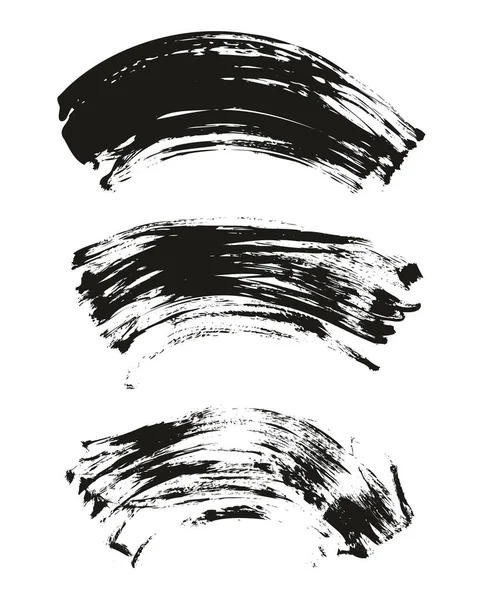 フラットファンブラシ正規曲線背景高詳細抽象ベクトル背景セット — ストックベクタ