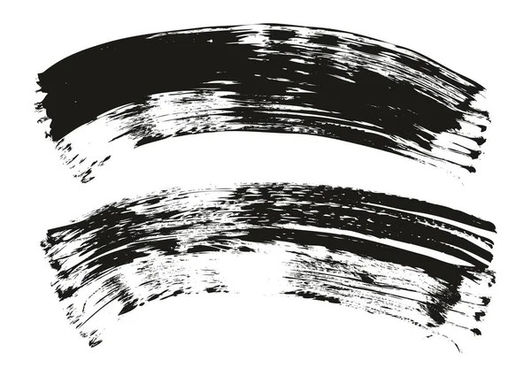 Flachfächerpinsel Regelmäßig Gebogener Hintergrund High Detail Abstrakter Vektor Hintergrund Set — Stockvektor