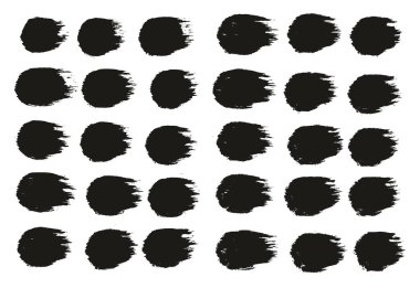 Yuvarlak Fırça Kalın Çizgiler Sanatçı Fırça Yüksek Detay Özet Vektör Arkaplanı 