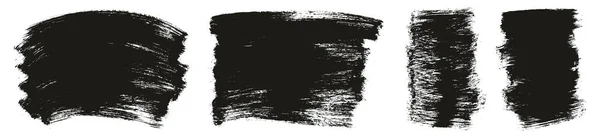 Плоская Краска Кисть Тонкий Изогнутый Длинный Короткий Фон Высокая Детализация — стоковый вектор