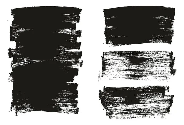フラットペイントブラシ薄い長い背景ミックス高詳細抽象ベクトル背景ミックスセット — ストックベクタ