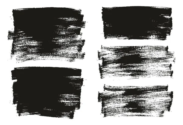 フラットペイントブラシ薄い長い背景ミックス高詳細抽象ベクトル背景ミックスセット — ストックベクタ