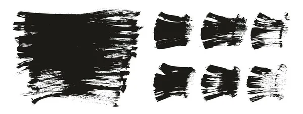 フラットファンブラシ太い長い背景 直線ミックス高詳細抽象ベクトル背景ミックスセット — ストックベクタ