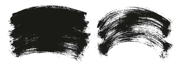 ラウンドブラシ薄い湾曲した背景ミックスアーティストブラシ高詳細抽象ベクトル背景ミックスセット — ストックベクタ