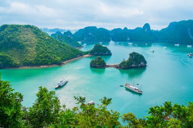 halong bay Adaları manzaralı görünüm