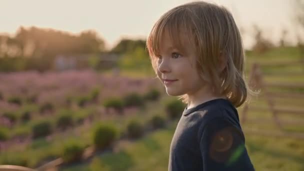 Les Enfants Jouent Sur Glissière Bois Dans Cour Portrait Petit — Video