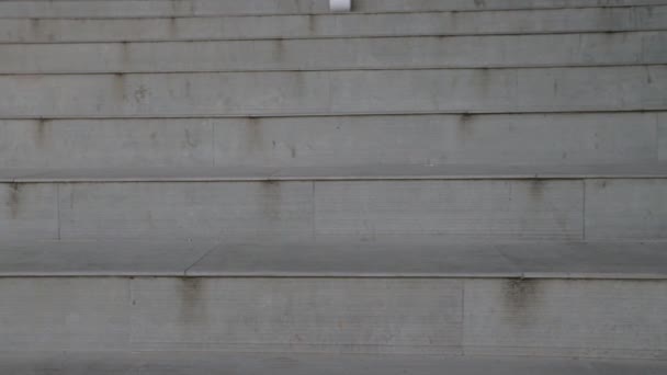 Papel Higiénico Está Rodando Por Las Escaleras Papel Higiénico Blanco — Vídeos de Stock