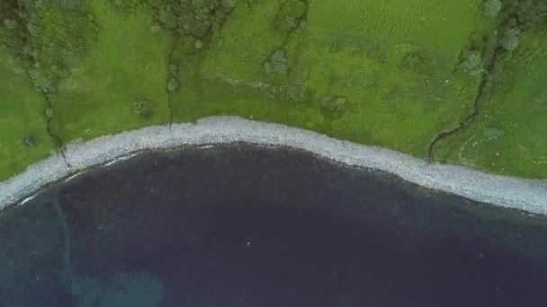 Isola Skye Scozia Oceano Atlantico Lava Riva Foresta Vista Aerea — Video Stock