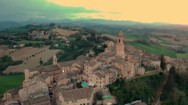 Unsurpassed View Hill Houses Italy Top View Lovely Homes Hill — Stock video