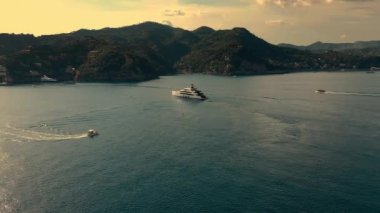 Sea View And Yachts In Italy. Houses On Hills. Unparalleled Skies And Hillside Architecture.